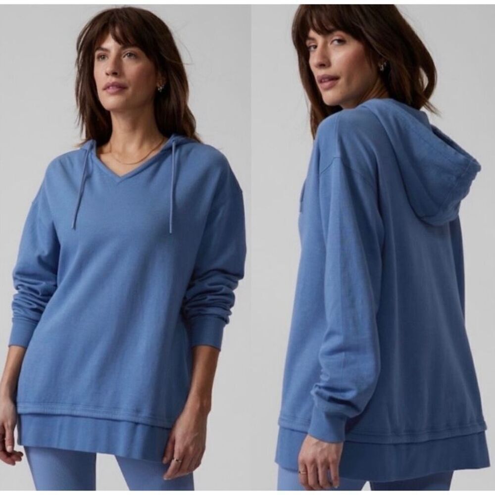 Athleta Sundown Alliance Cottage Blue Hoodie Small